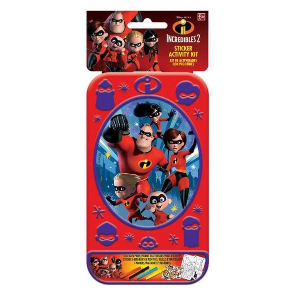 BRAND NEW 7 packs of incredibles 2 sticker activity set (20 pages)